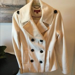 Wool Cream Pea Coat